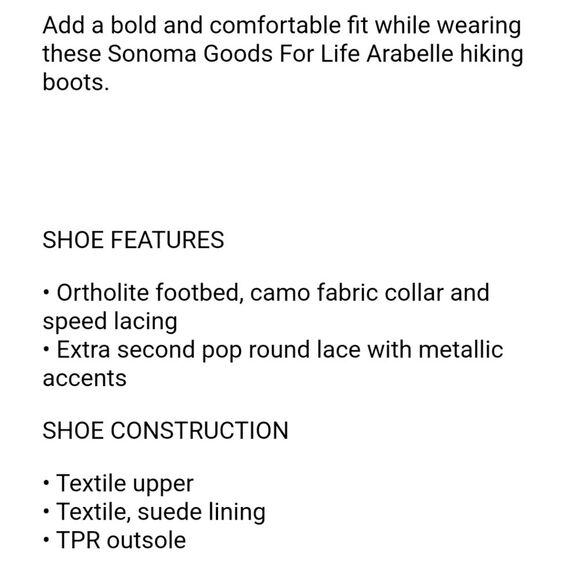 Sonoma Goods For Life Arabelle hiking boots size 9 brown - Picture 6 of 10